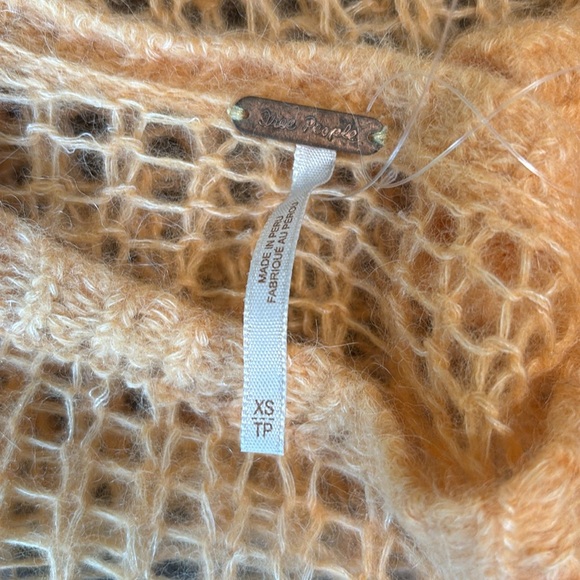 Free People Light & Lofty Pullover Sweater Alpaca Mango Orange Size XS - Picture 9 of 12
